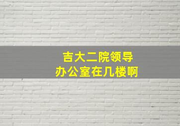 吉大二院领导办公室在几楼啊