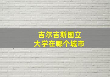 吉尔吉斯国立大学在哪个城市