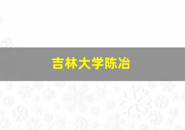 吉林大学陈冶