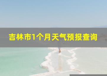 吉林市1个月天气预报查询