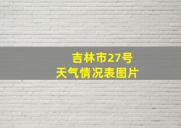 吉林市27号天气情况表图片