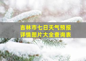 吉林市七日天气预报详情图片大全查询表