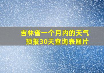 吉林省一个月内的天气预报30天查询表图片