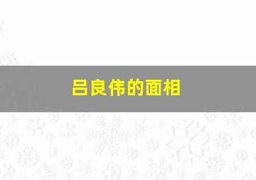 吕良伟的面相