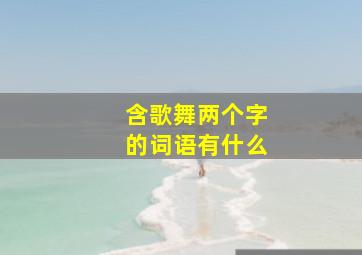 含歌舞两个字的词语有什么