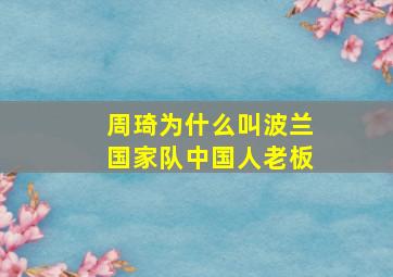 周琦为什么叫波兰国家队中国人老板