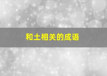 和土相关的成语