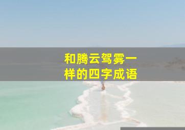 和腾云驾雾一样的四字成语