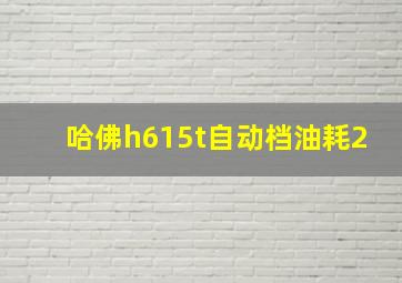 哈佛h615t自动档油耗2