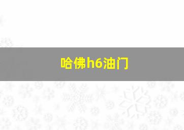 哈佛h6油门