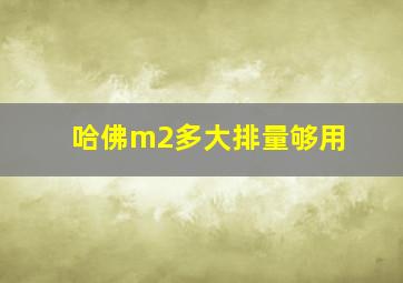 哈佛m2多大排量够用