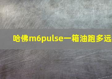 哈佛m6pulse一箱油跑多远