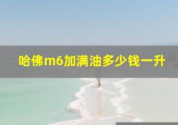 哈佛m6加满油多少钱一升