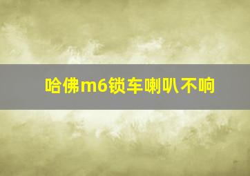 哈佛m6锁车喇叭不响