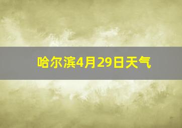 哈尔滨4月29日天气