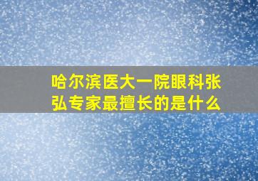 哈尔滨医大一院眼科张弘专家最擅长的是什么