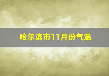 哈尔滨市11月份气温