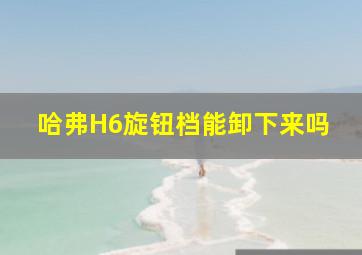 哈弗H6旋钮档能卸下来吗