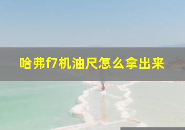 哈弗f7机油尺怎么拿出来