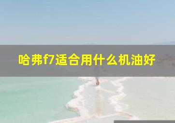 哈弗f7适合用什么机油好