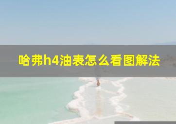 哈弗h4油表怎么看图解法