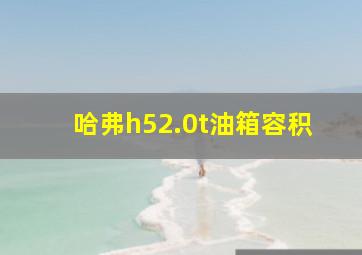 哈弗h52.0t油箱容积