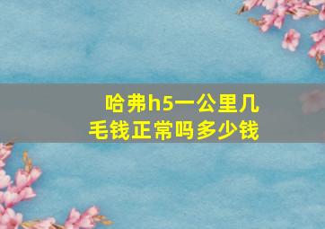 哈弗h5一公里几毛钱正常吗多少钱