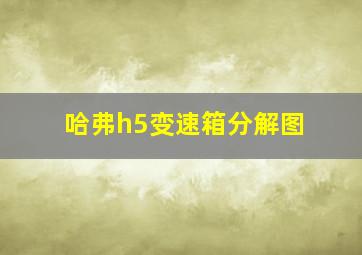 哈弗h5变速箱分解图