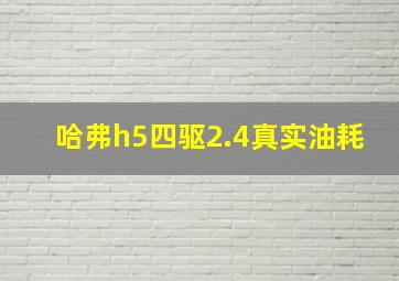 哈弗h5四驱2.4真实油耗