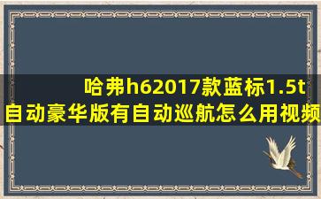 哈弗h62017款蓝标1.5t自动豪华版有自动巡航怎么用视频