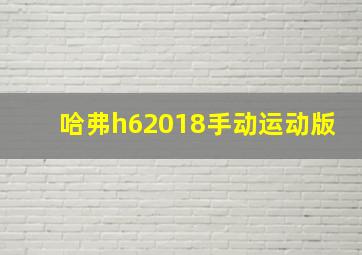 哈弗h62018手动运动版