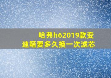 哈弗h62019款变速箱要多久换一次滤芯