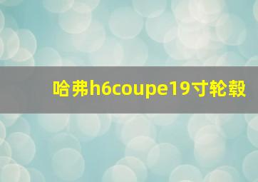 哈弗h6coupe19寸轮毂