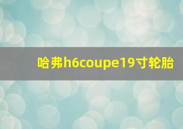 哈弗h6coupe19寸轮胎