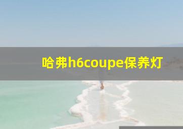 哈弗h6coupe保养灯