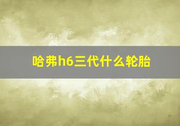 哈弗h6三代什么轮胎