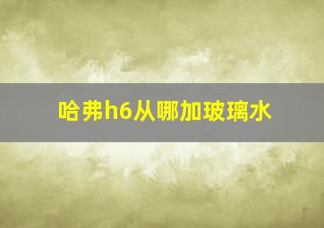 哈弗h6从哪加玻璃水