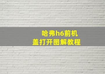 哈弗h6前机盖打开图解教程