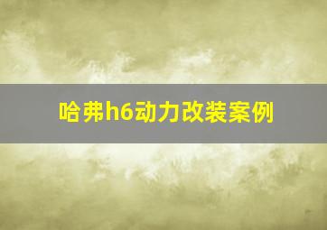 哈弗h6动力改装案例