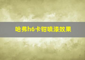 哈弗h6卡钳喷漆效果