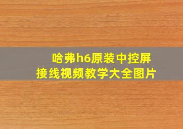 哈弗h6原装中控屏接线视频教学大全图片