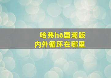 哈弗h6国潮版内外循环在哪里