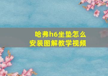 哈弗h6坐垫怎么安装图解教学视频