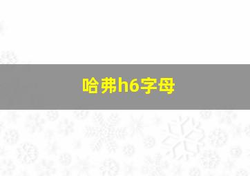 哈弗h6字母