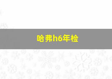 哈弗h6年检