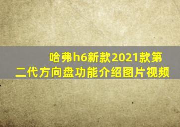 哈弗h6新款2021款第二代方向盘功能介绍图片视频