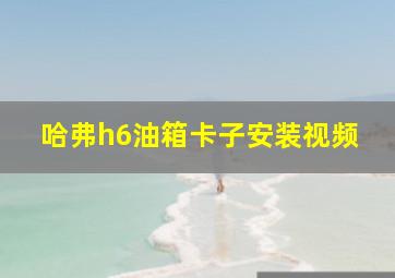 哈弗h6油箱卡子安装视频