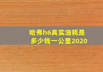 哈弗h6真实油耗是多少钱一公里2020