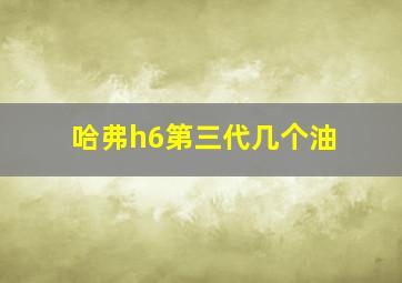 哈弗h6第三代几个油