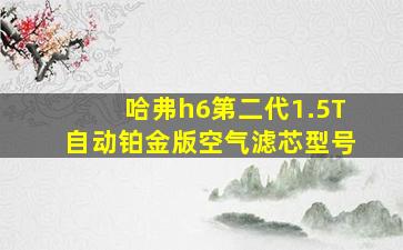 哈弗h6第二代1.5T自动铂金版空气滤芯型号